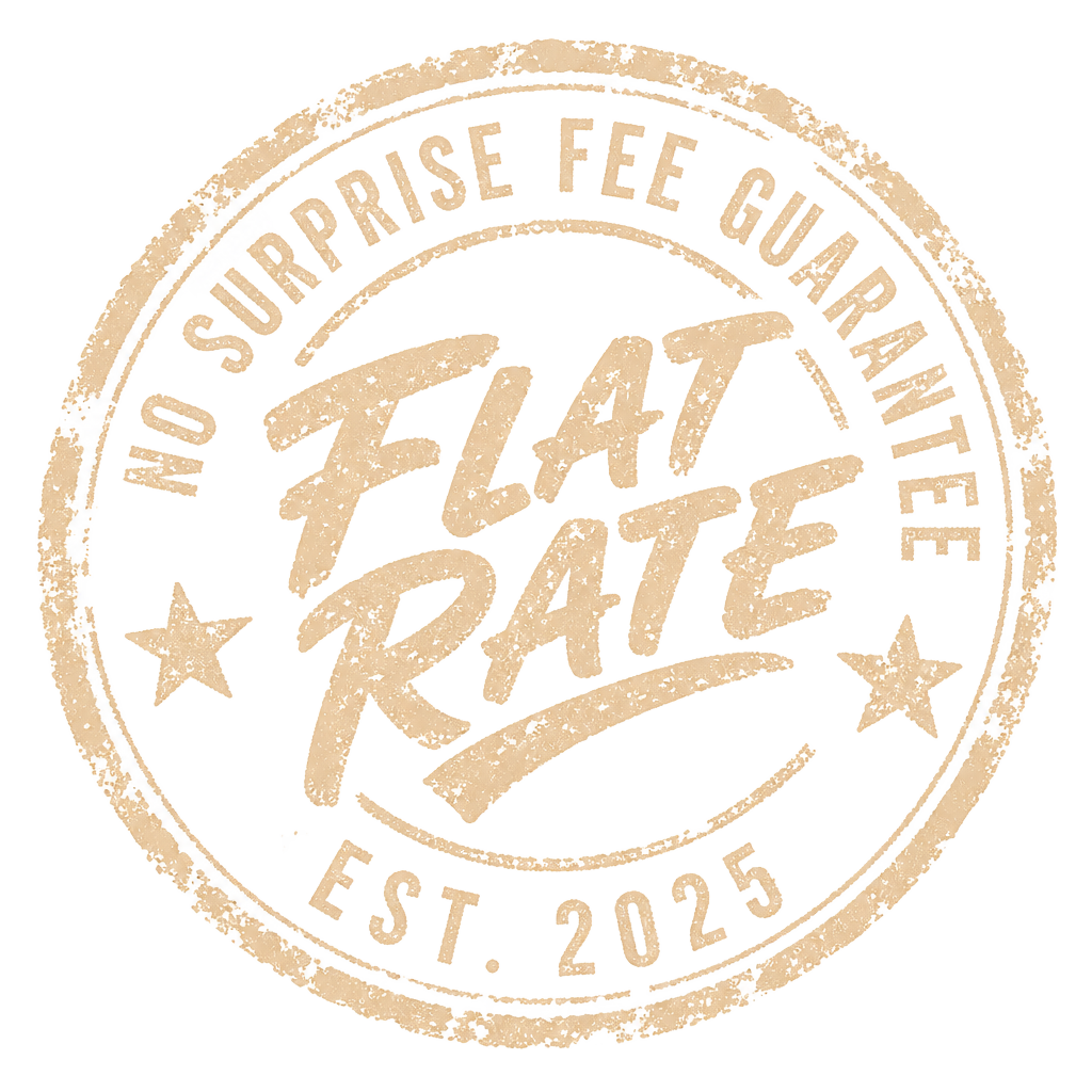 No Surprise Fee Guarantee — Flat Rate, Est. 2025